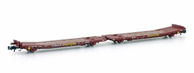 Hobbytrain H23785 - N - Doppelflachwagen TWA800A Laadks, DR, Ep. IV